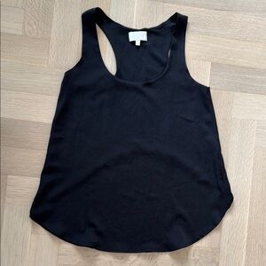 Alexis Black Silk Top Size XS Short in back Long in front